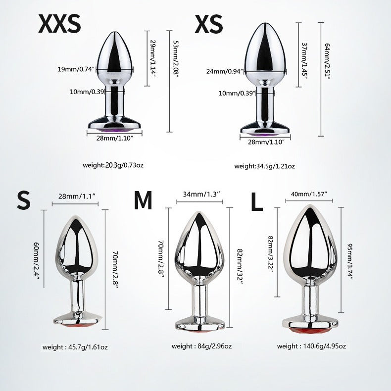 “Plug Anal con Joya ‘Lujo Secreto’ – Acero Inoxidable”